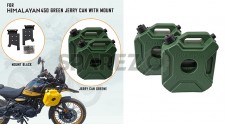 For Royal Enfield New Himalayan 450 RH-LH Green Jerry Can Pair with Mount - SPAREZO